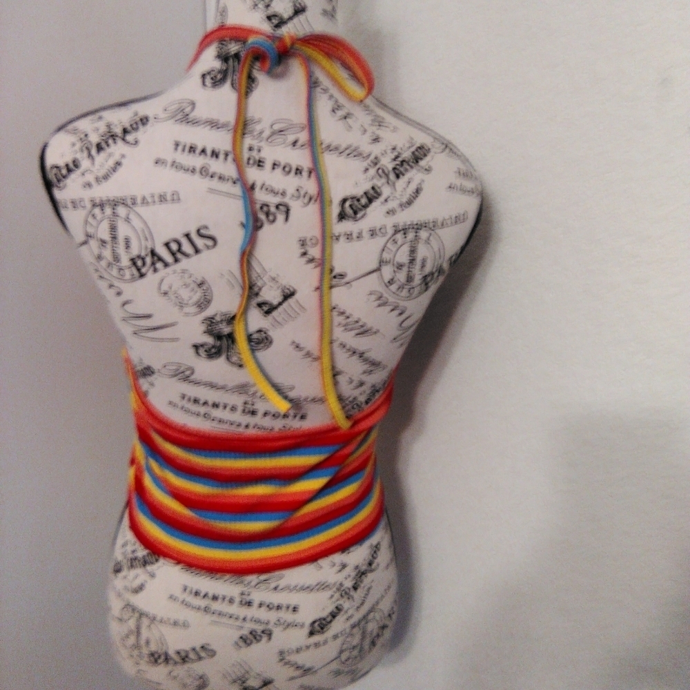 NEW Multi-Color Striped Halter - Picture 2 of 3